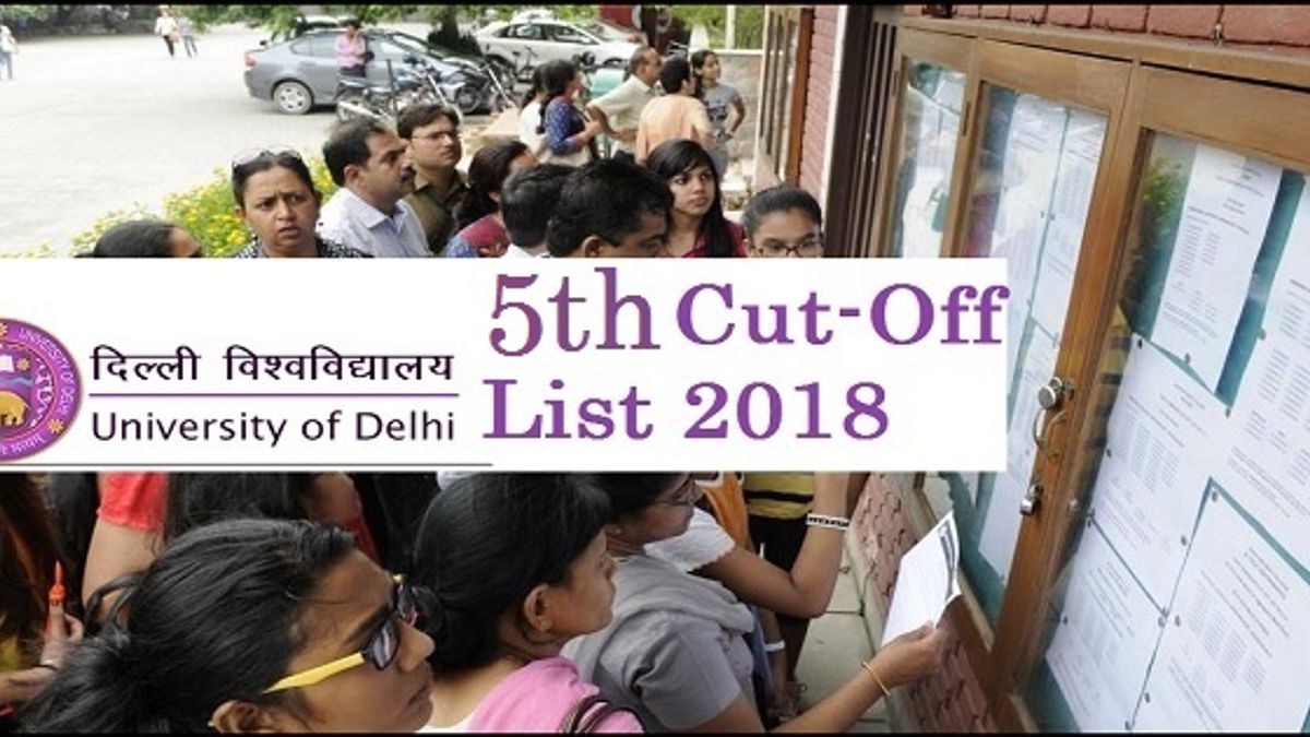 DU Fifth Cut off list 2018